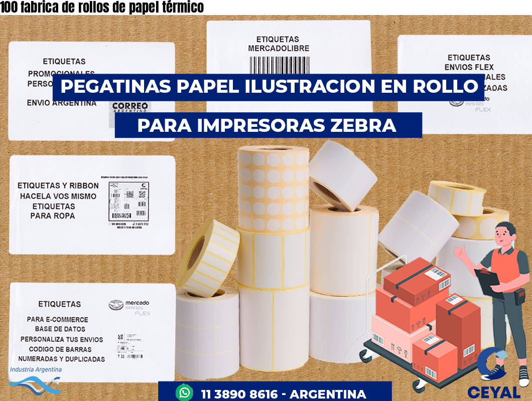 100 fabrica de rollos de papel térmico