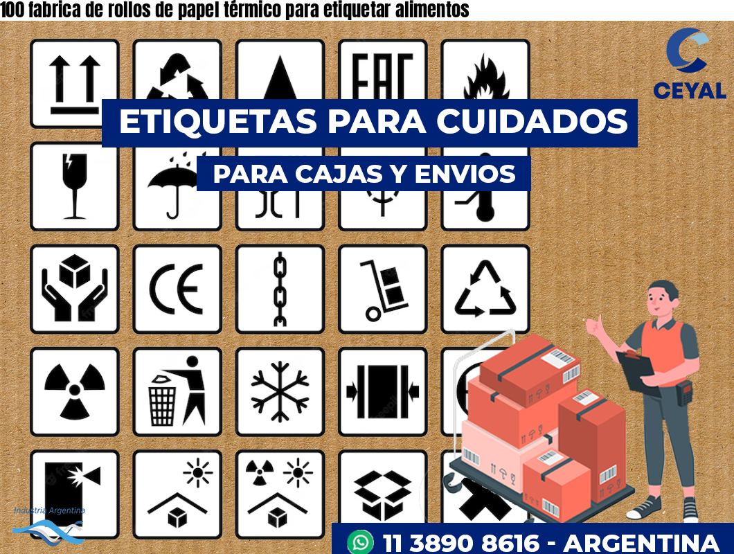 100 fabrica de rollos de papel térmico para etiquetar alimentos