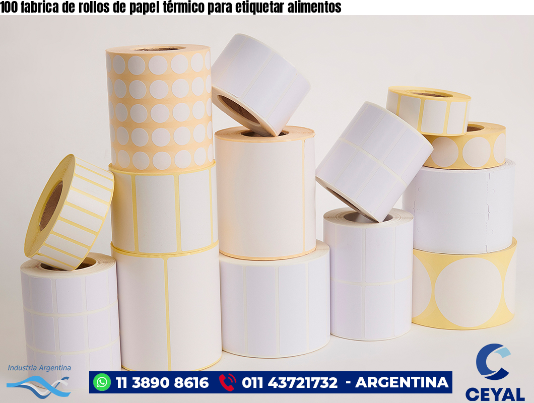100 fabrica de rollos de papel térmico para etiquetar alimentos