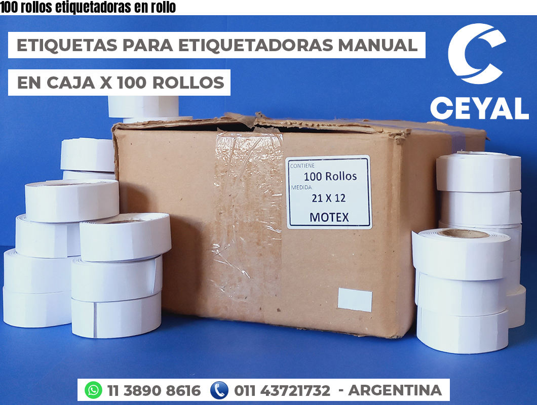100 rollos etiquetadoras en rollo