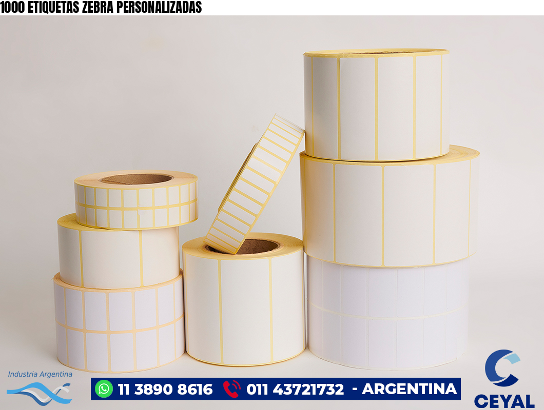 1000 ETIQUETAS ZEBRA PERSONALIZADAS