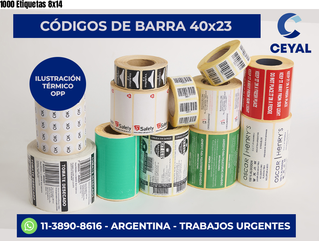 1000 Etiquetas 8×14