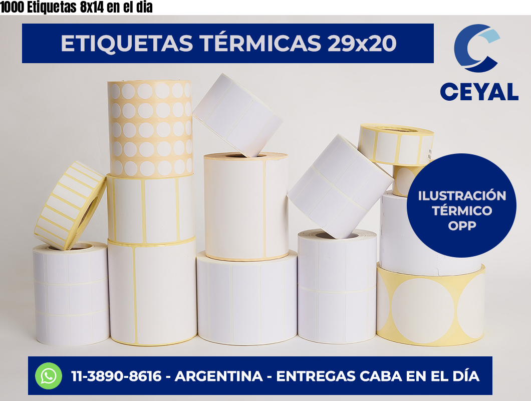 1000 Etiquetas 8×14 en el dia