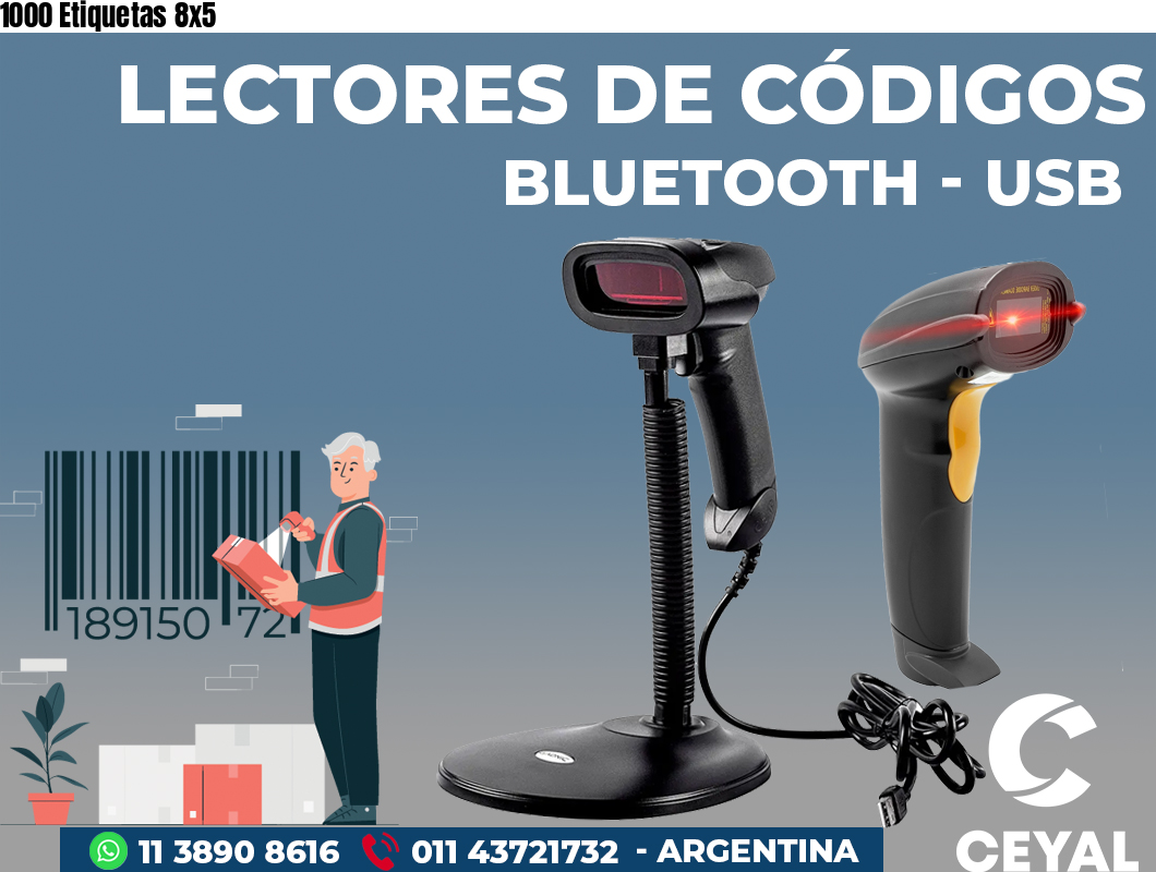 1000 Etiquetas 8x5