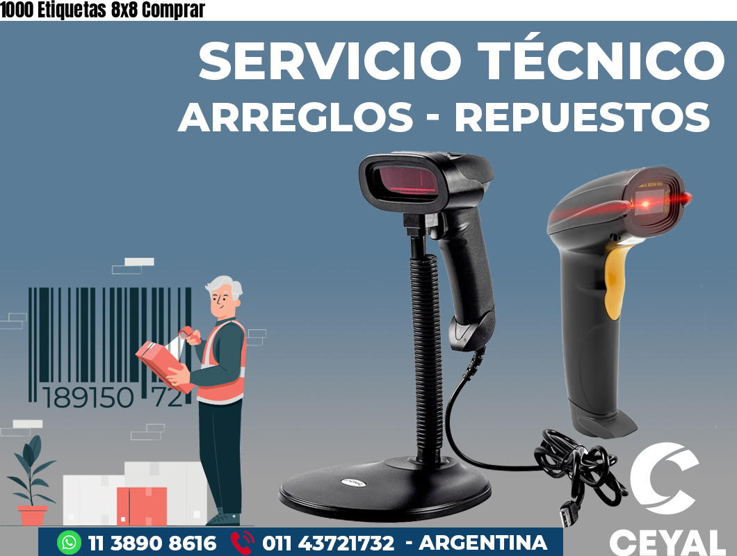 1000 Etiquetas 8x8 Comprar