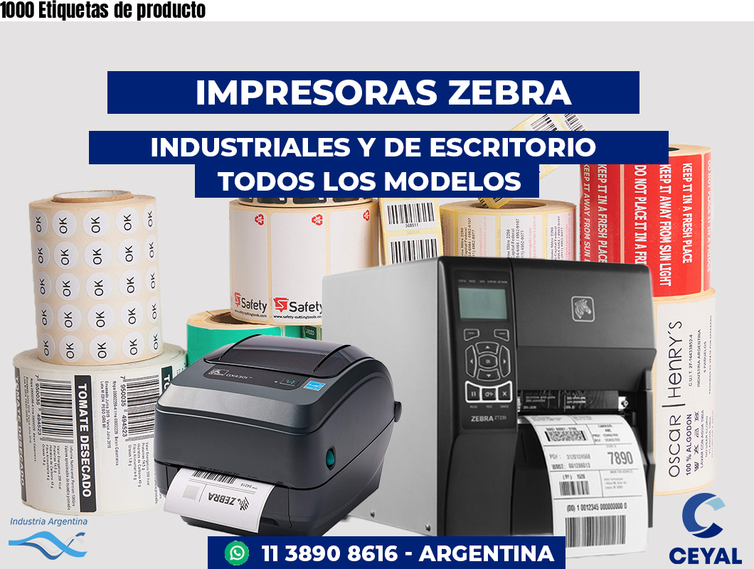1000 Etiquetas de producto