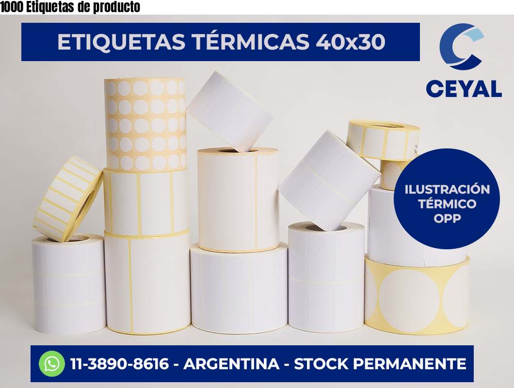 1000 Etiquetas de producto