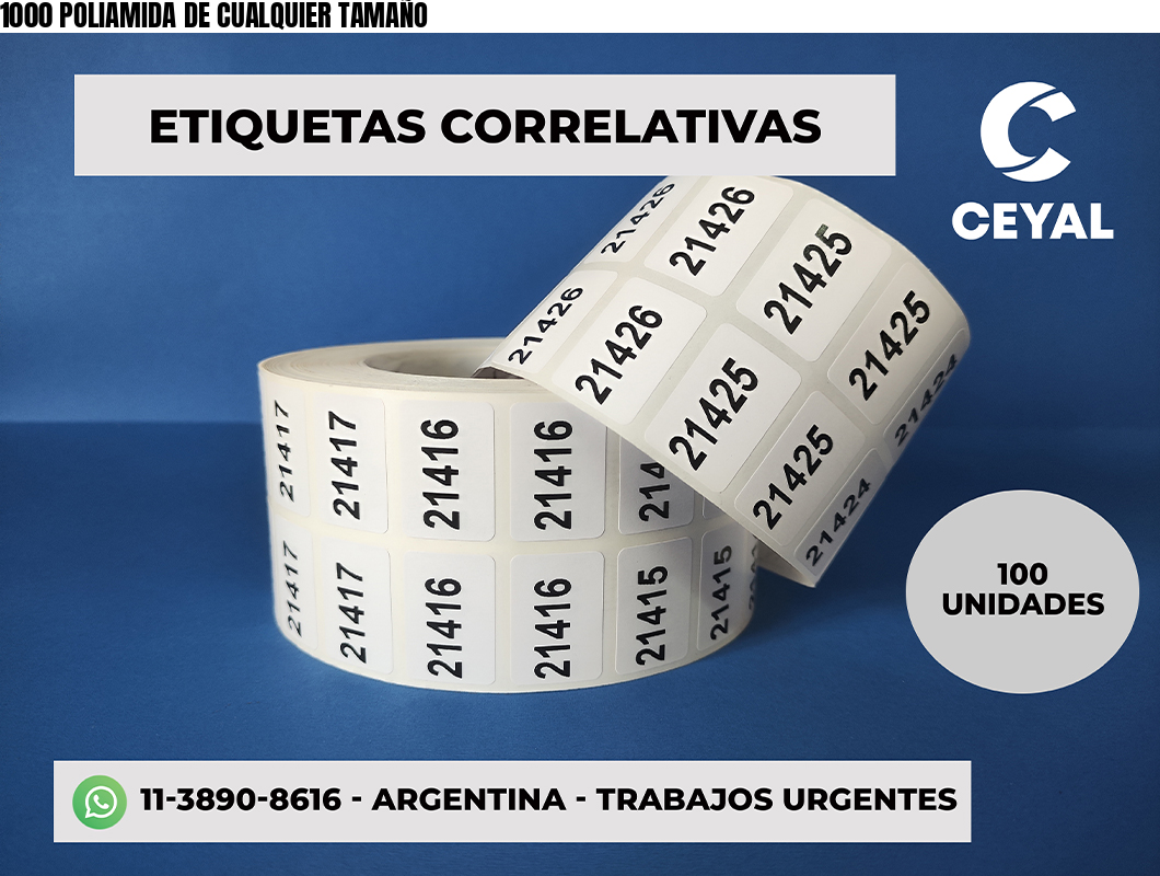1000 POLIAMIDA DE CUALQUIER TAMAÑO