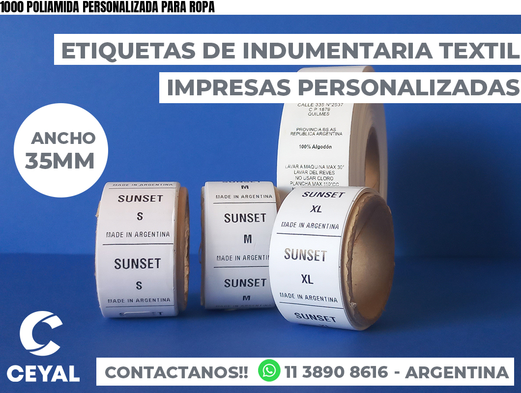 1000 POLIAMIDA PERSONALIZADA PARA ROPA