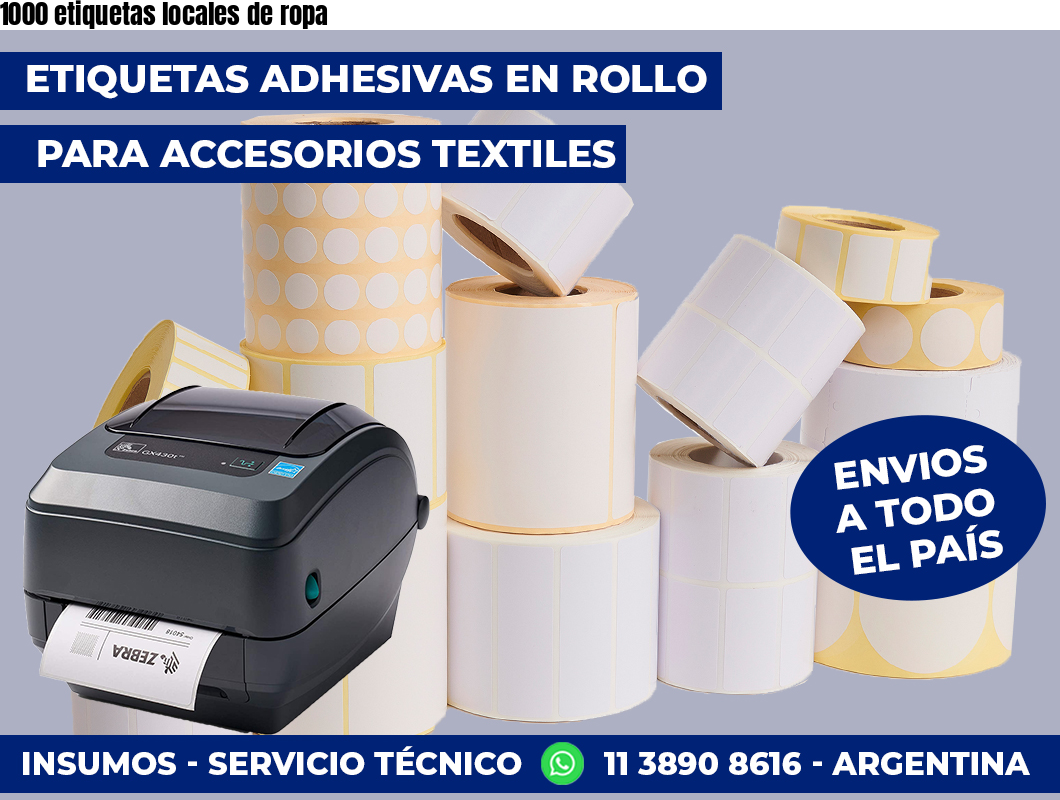 1000 etiquetas locales de ropa