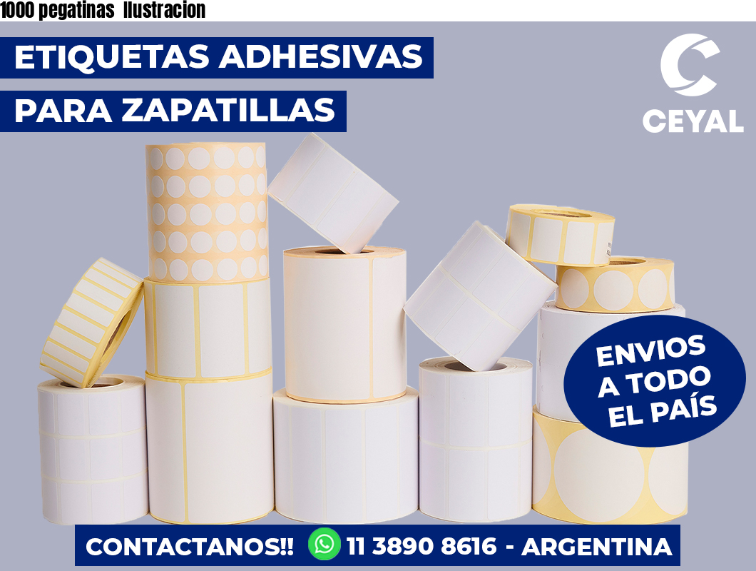 1000 pegatinas  Ilustracion