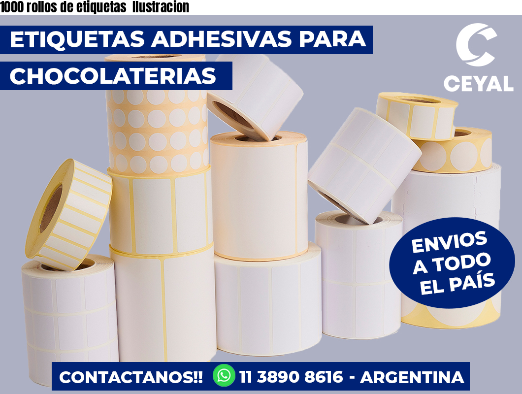 1000 rollos de etiquetas Ilustracion