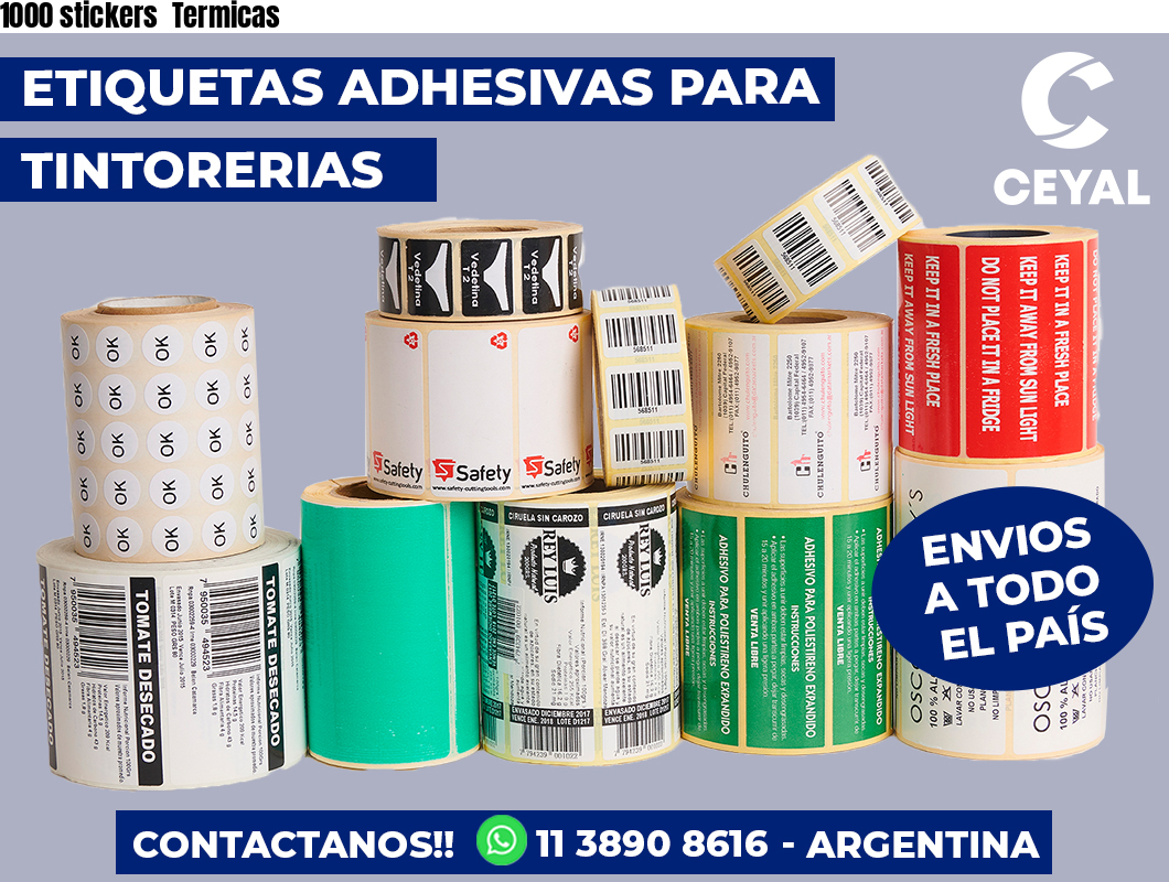 1000 stickers  Termicas