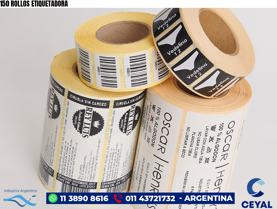 150 ROLLOS ETIQUETADORA