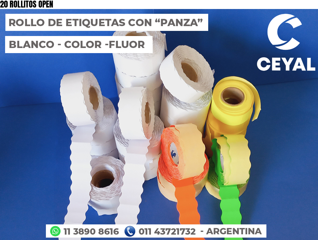 20 ROLLITOS OPEN