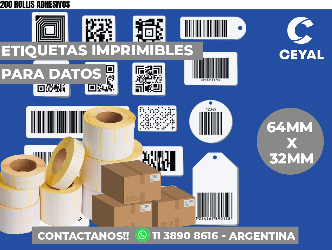 200 ROLLIS ADHESIVOS