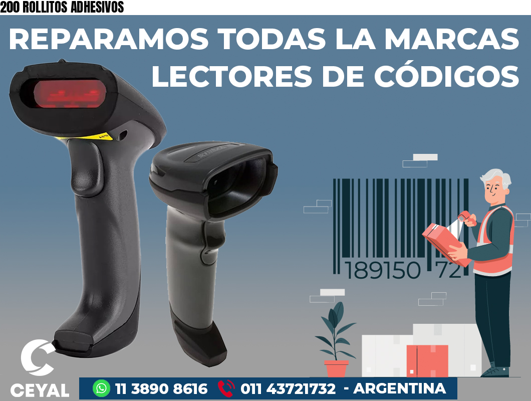 200 ROLLITOS ADHESIVOS