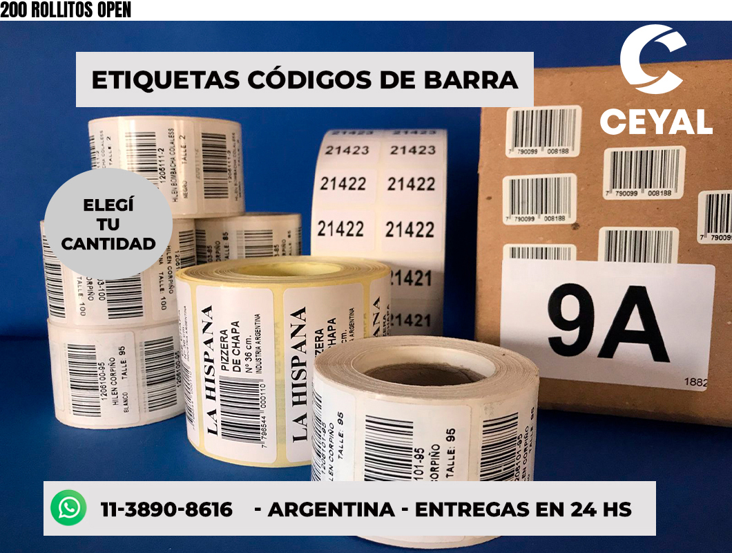 200 ROLLITOS OPEN