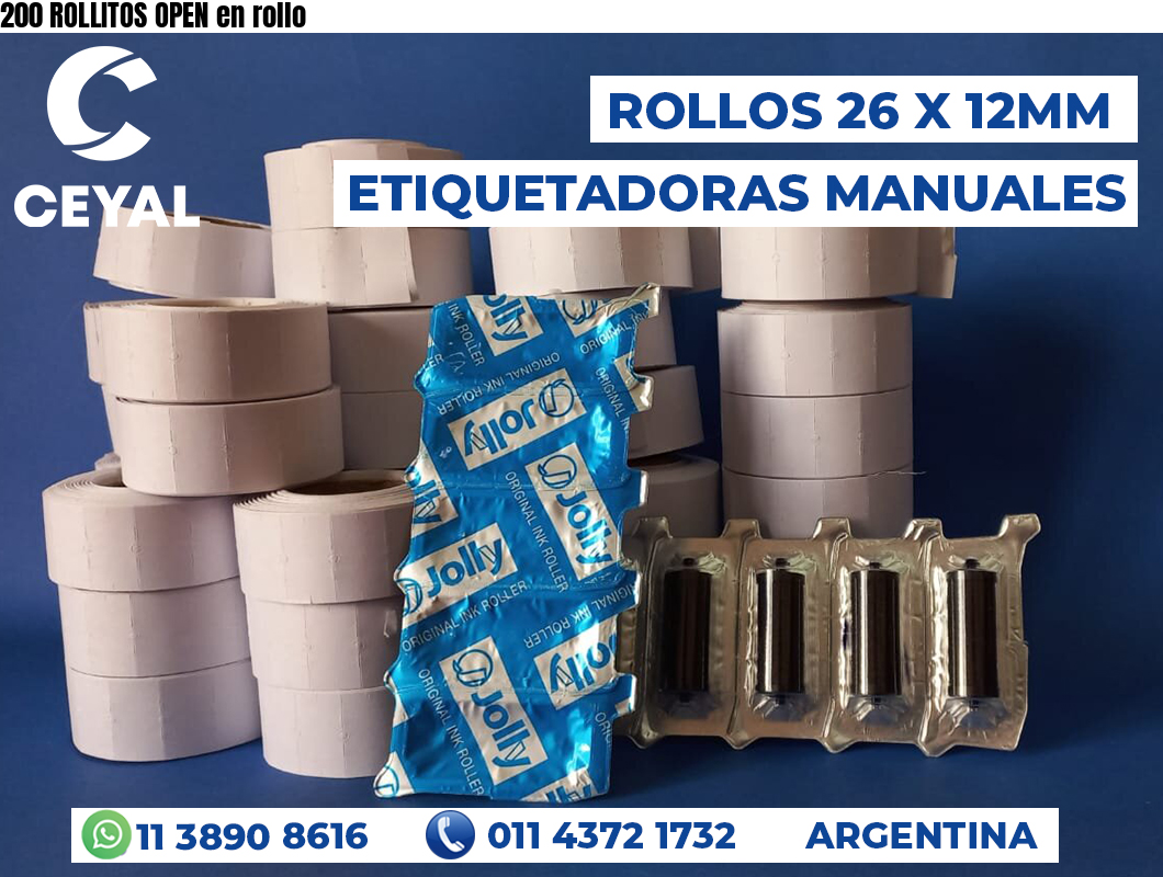 200 ROLLITOS OPEN en rollo