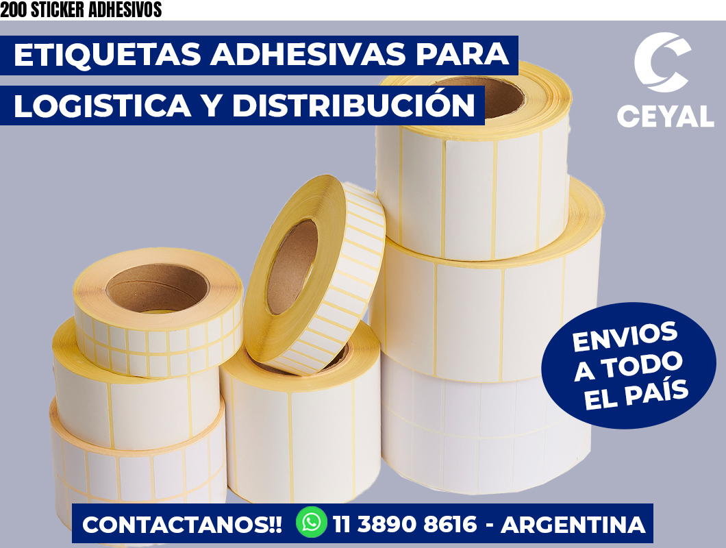200 STICKER ADHESIVOS