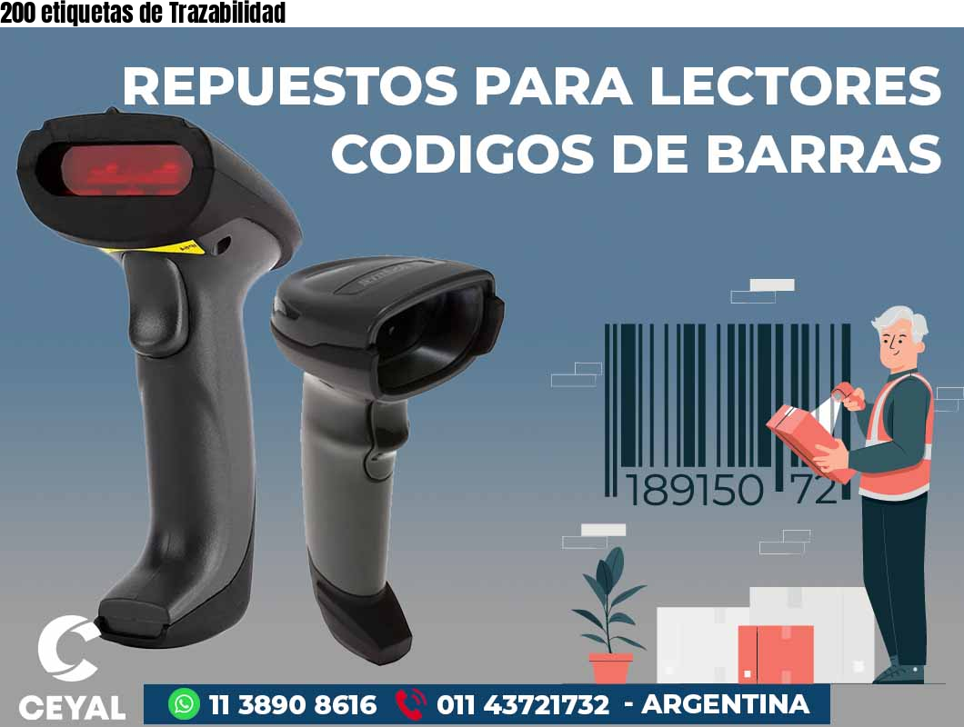 200 etiquetas de Trazabilidad