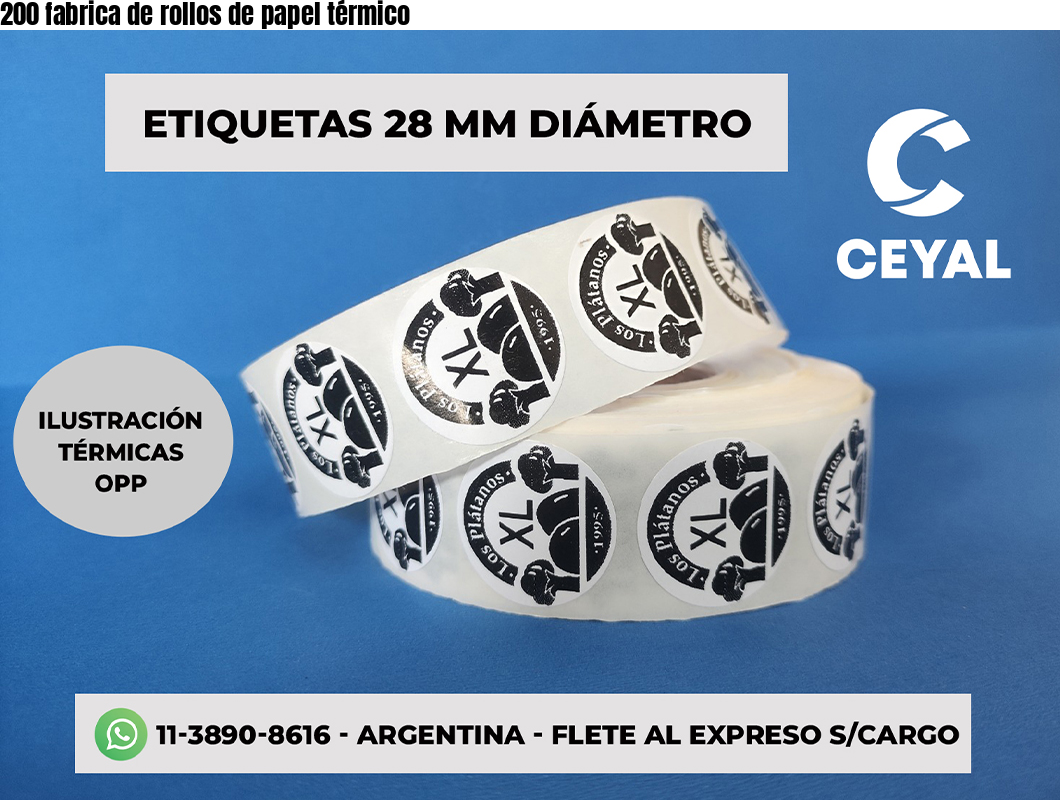 200 fabrica de rollos de papel térmico