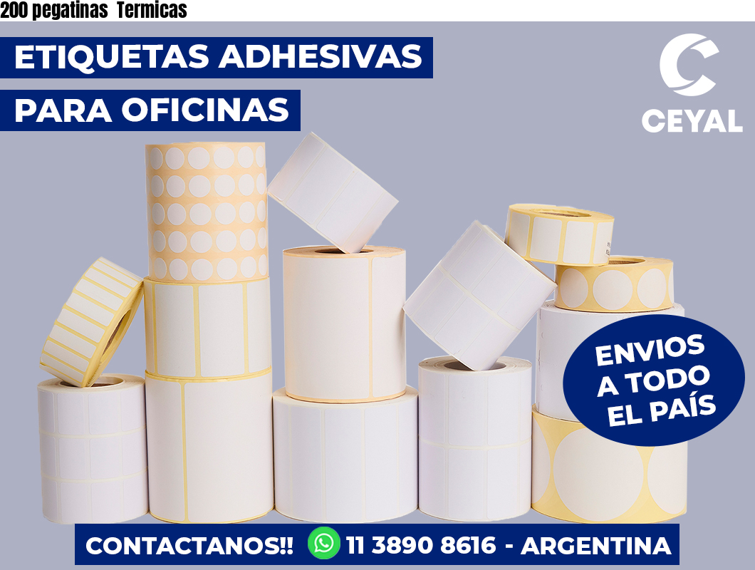 200 pegatinas Termicas