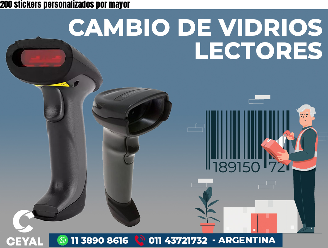 200 stickers personalizados por mayor