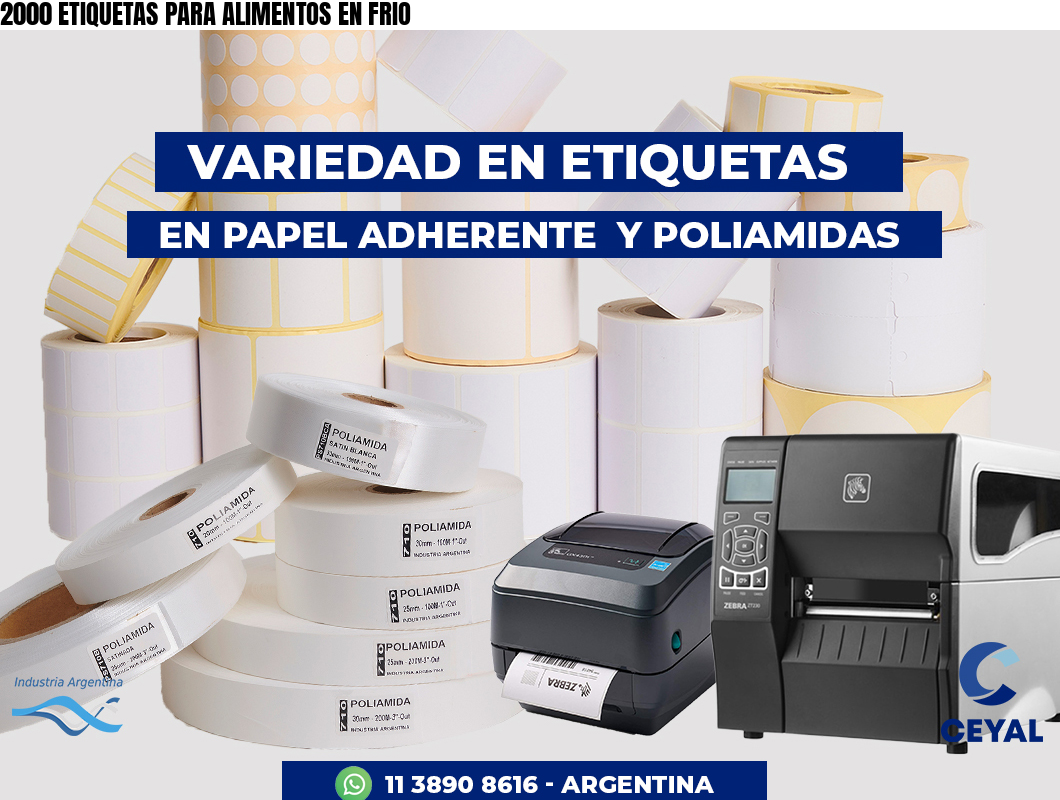 2000 ETIQUETAS PARA ALIMENTOS EN FRIO
