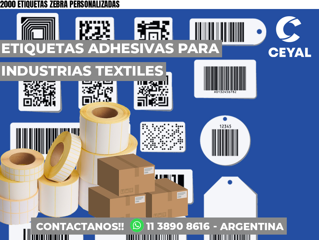 2000 ETIQUETAS ZEBRA PERSONALIZADAS