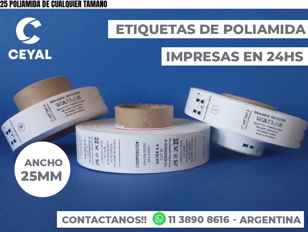 25 POLIAMIDA DE CUALQUIER TAMAÑO