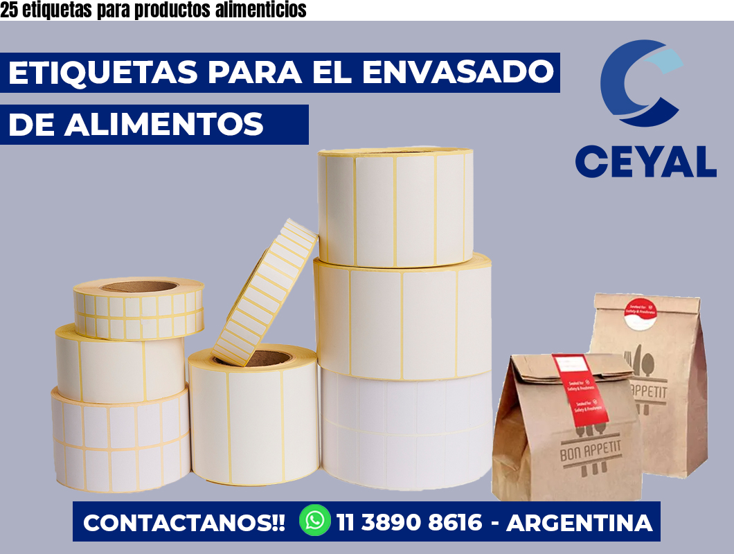 25 etiquetas para productos alimenticios