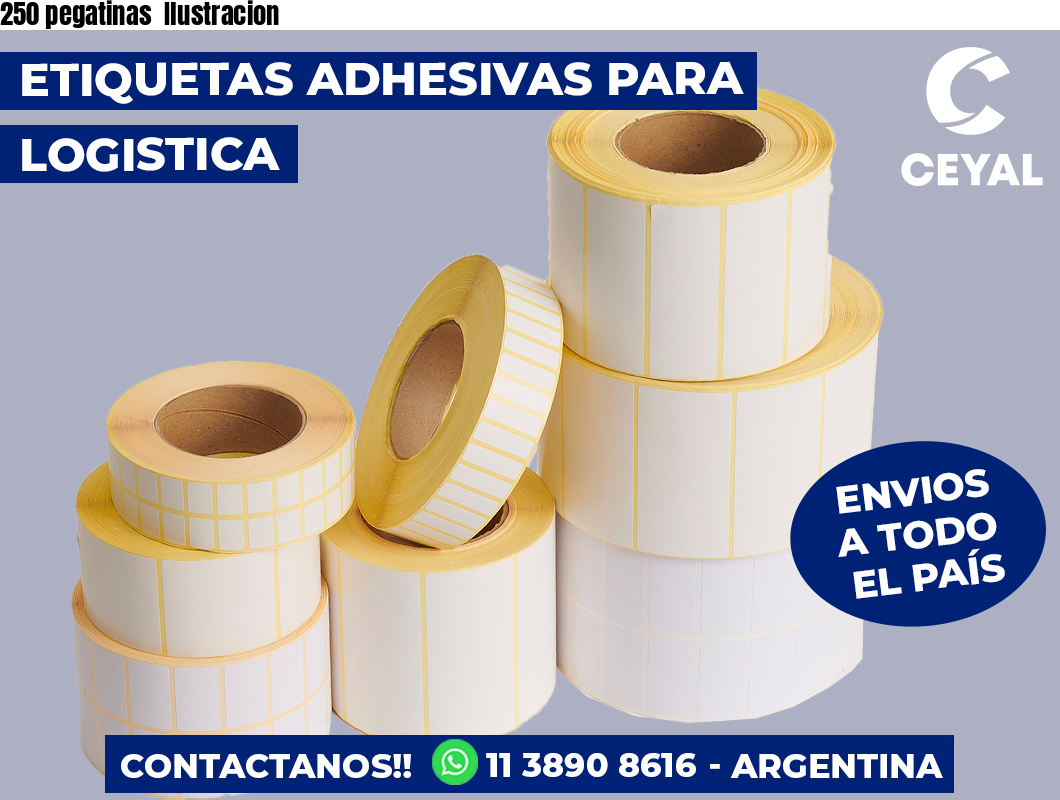 250 pegatinas  Ilustracion