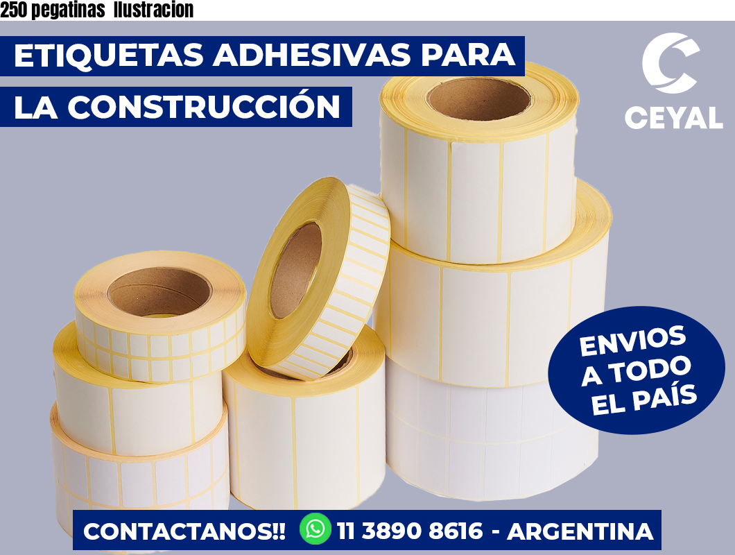 250 pegatinas  Ilustracion