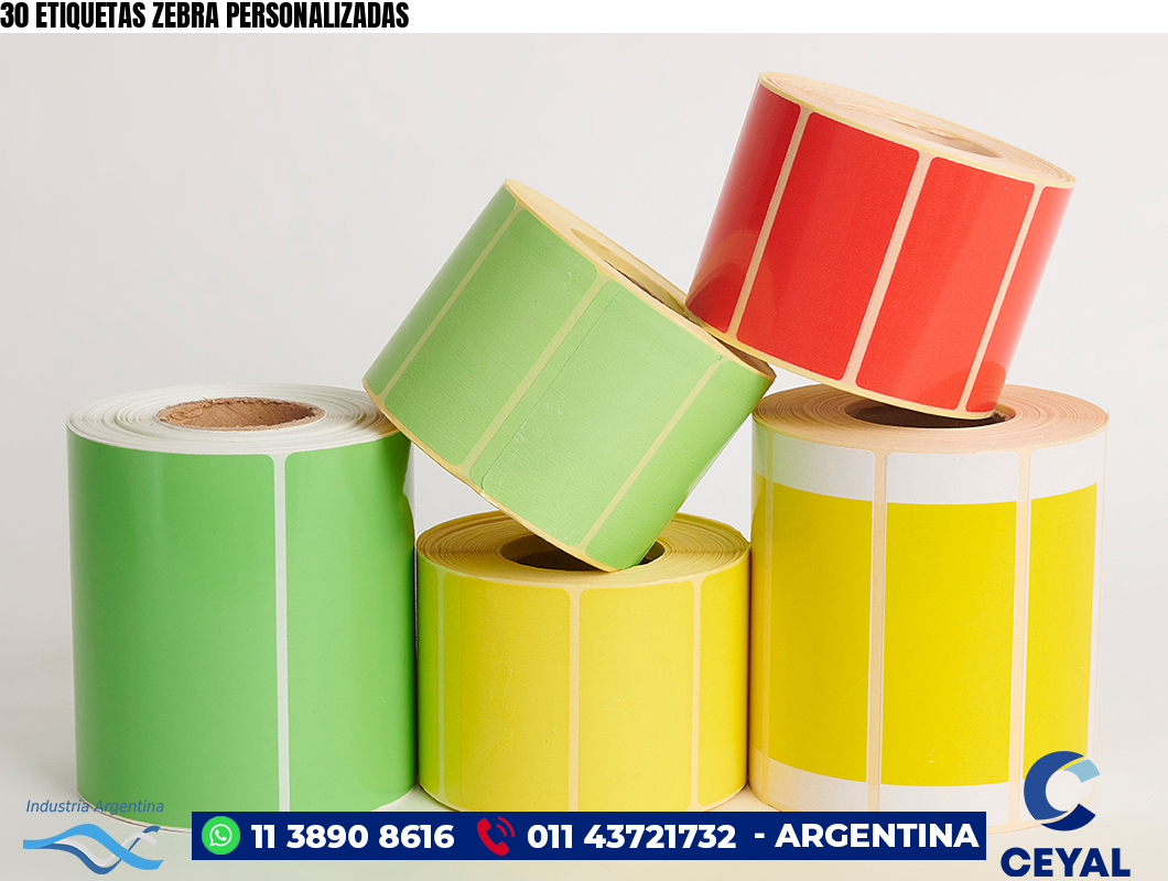 30 ETIQUETAS ZEBRA PERSONALIZADAS