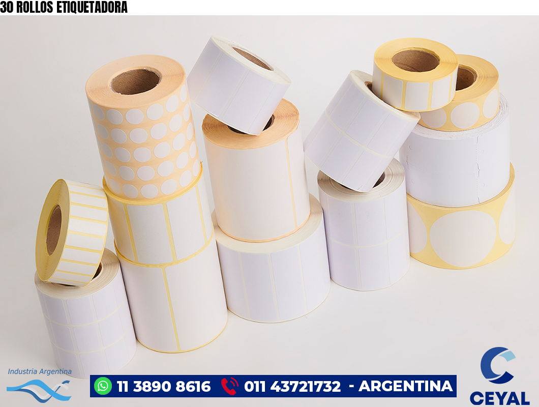 30 ROLLOS ETIQUETADORA