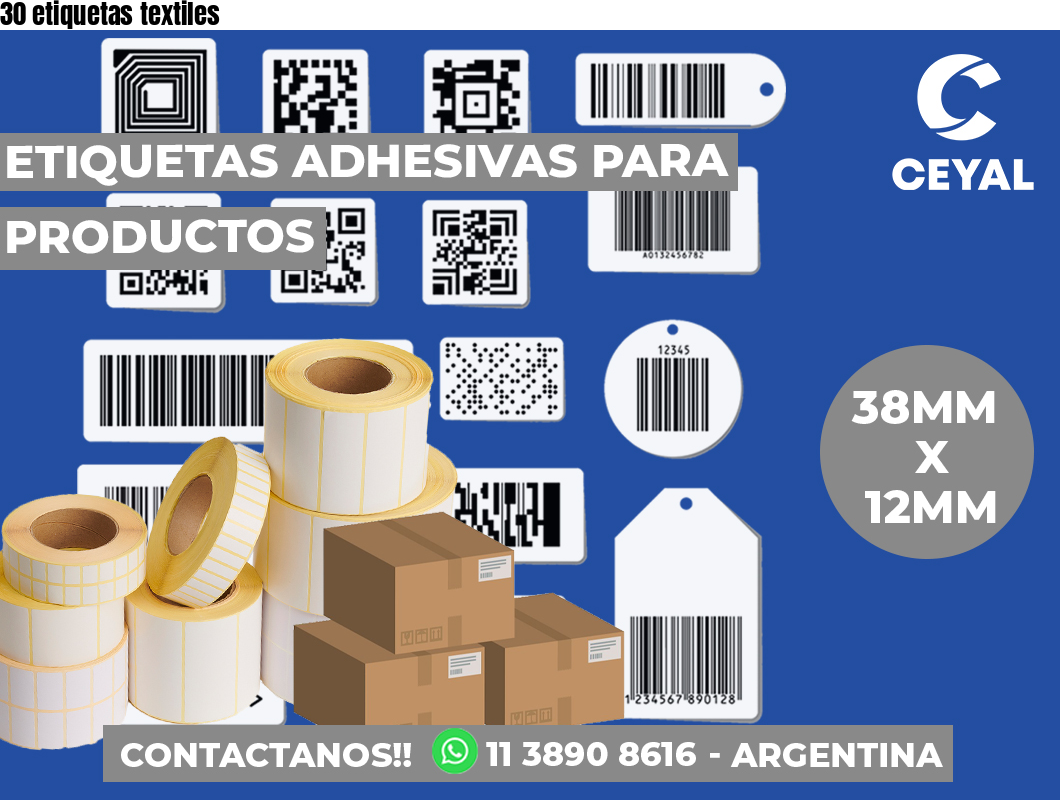 30 etiquetas textiles