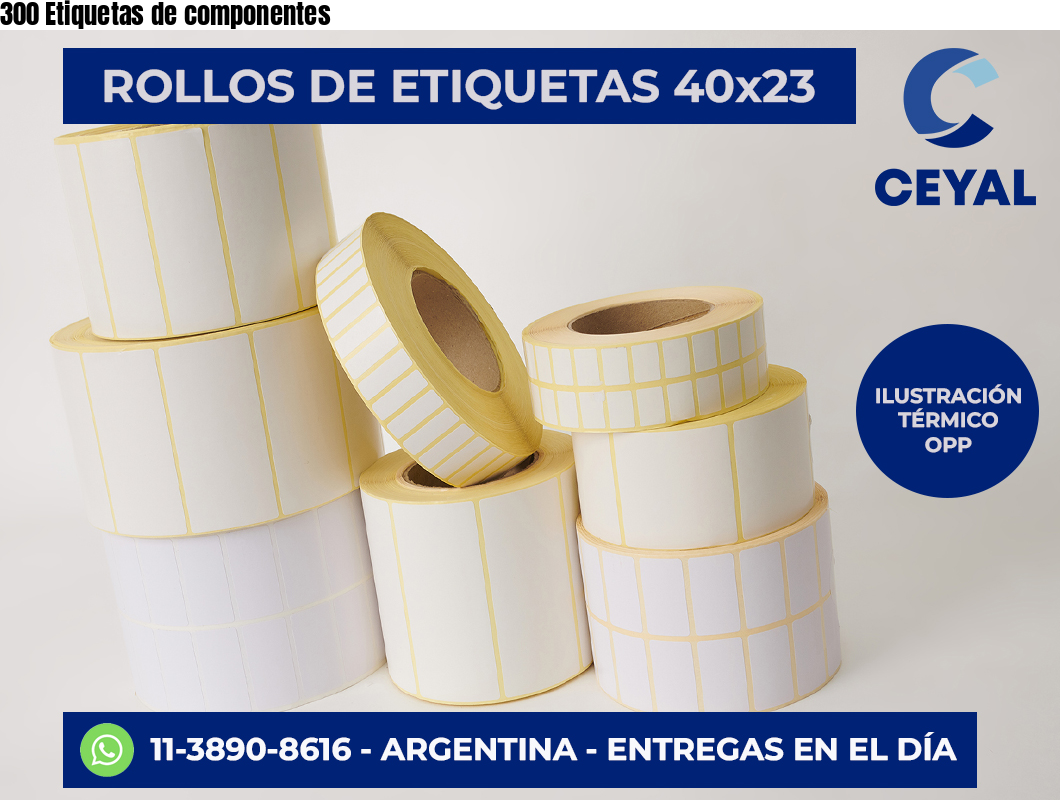 300 Etiquetas de componentes