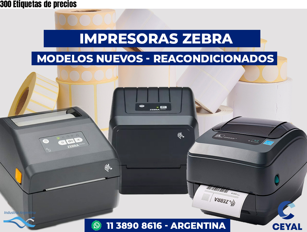 300 Etiquetas de precios