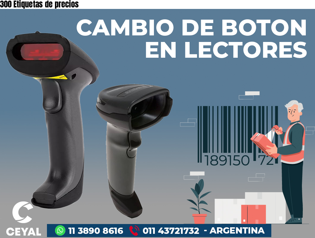 300 Etiquetas de precios