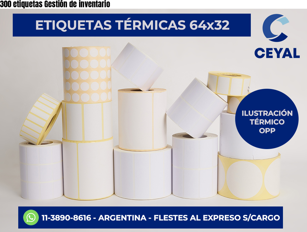 300 etiquetas Gestión de inventario