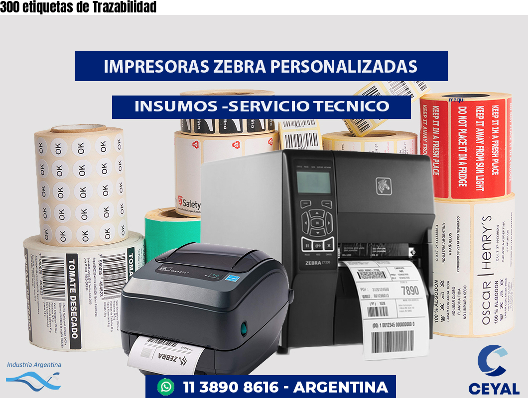 300 etiquetas de Trazabilidad