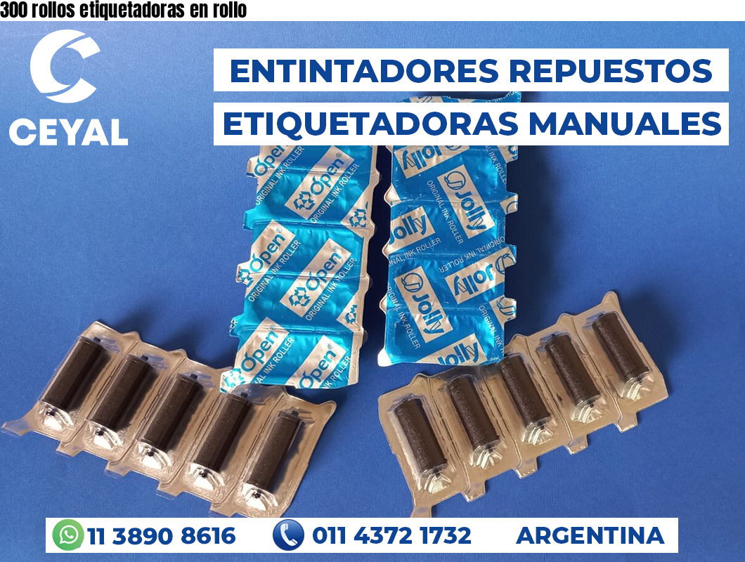 300 rollos etiquetadoras en rollo