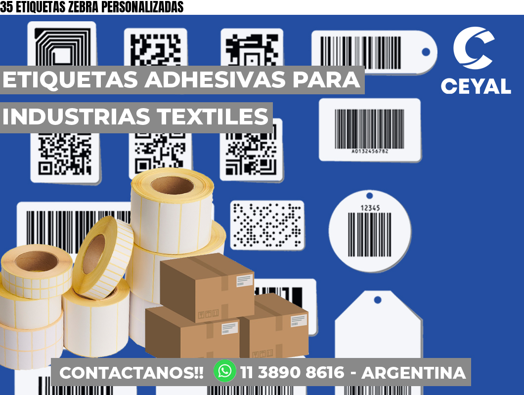 35 ETIQUETAS ZEBRA PERSONALIZADAS