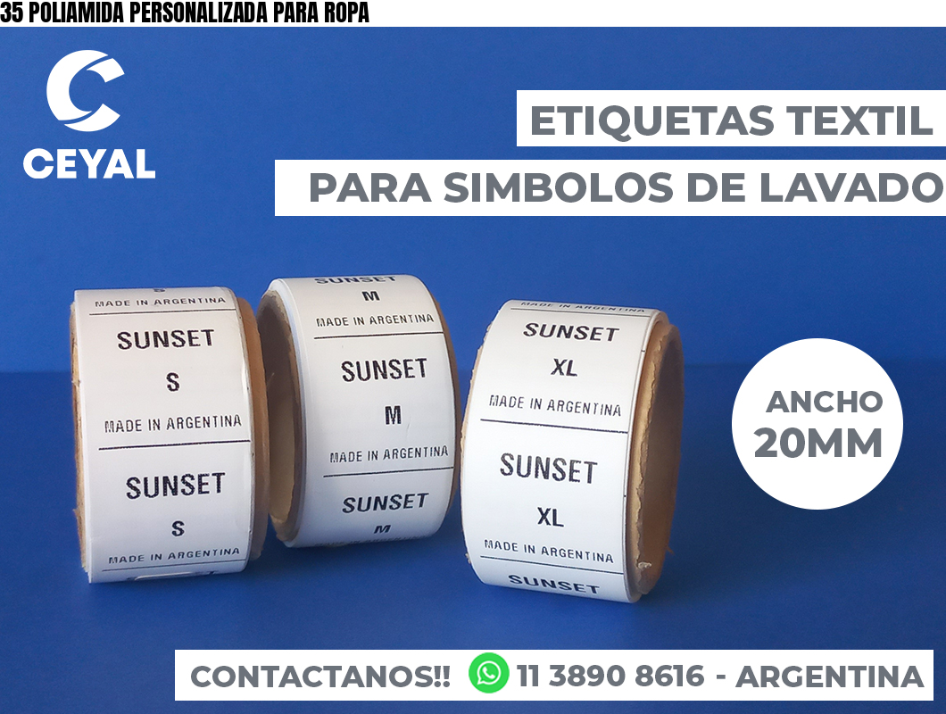 35 POLIAMIDA PERSONALIZADA PARA ROPA