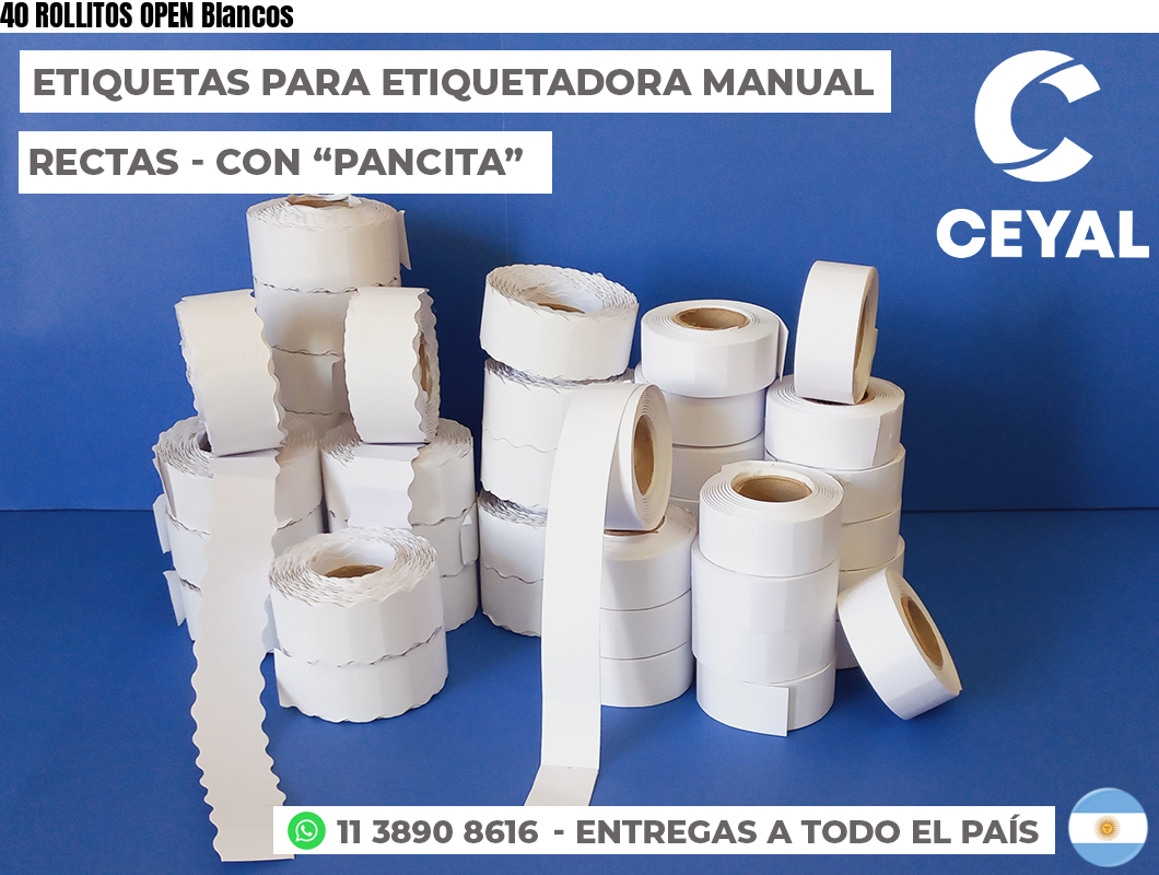 40 ROLLITOS OPEN Blancos