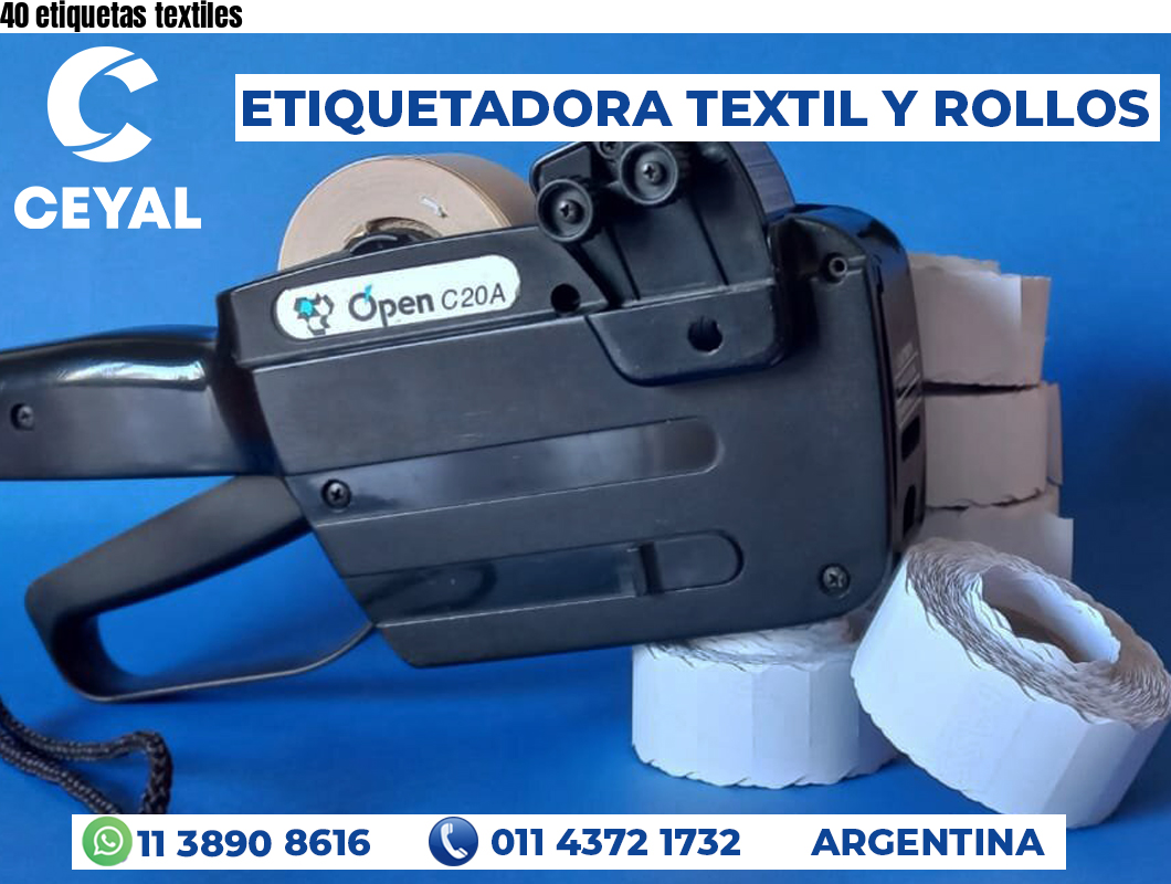 40 etiquetas textiles