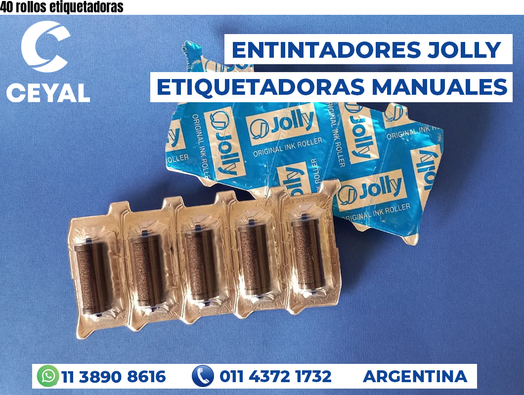40 rollos etiquetadoras