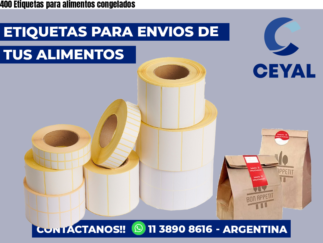 400 Etiquetas para alimentos congelados