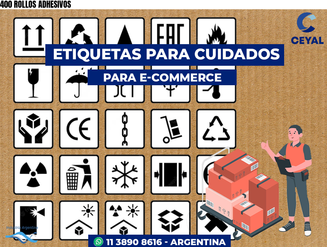 400 ROLLOS ADHESIVOS